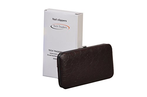 Tech Traders Nagelpflegeset für Maniküre / Pediküre, hochwertig, Edelstahl, Ohrlöffel, Nagelknipser, Nagelzange, Nagelschere, Herren / Damen, 12 Teile - 2