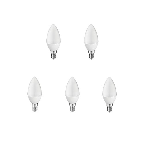 A2BC LED Lighting Pack Bombillas Alta Potencia Luz Fría E14, 6 W, Blanco Frio 6000K, 5 Unidades