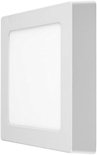 LUMIRA 12 W LED Square Panel 17x17 cm Surface-Mounted Spotlight Ceiling Lamp Ceiling Light, 12 Watt, Equivalent to 100 W, White Colour, incl. fixing material and Transformer, 900 Lumens, aluminium, neutral white 12.00 wattsW 230.00 voltsV