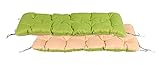 Cojín reversible: verde/beige, mano