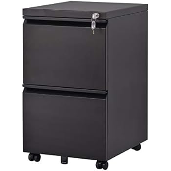 2 Drawer Mobile File Cabinet With Lock Under Desk Vertical Mobile Filing Cabinet For Home And Office White Steel Construction Mobile File Cabinets