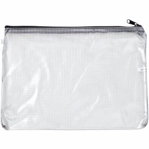 Preisvergleich Produktbild Rumold Mesh-bag A4 Netzgewebe Reißverschluss transparent / schwarz