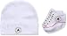 Converse Unisex Baby Hat And Bootie Plain Clothing Set, Multicoloured (White), 0-6 Months