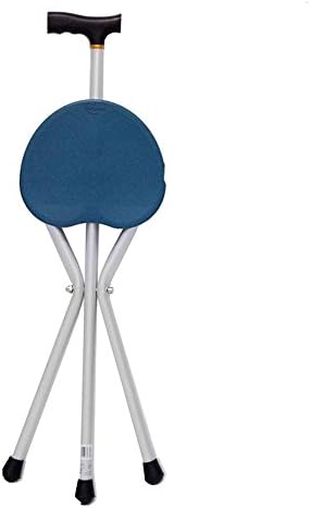 QFFL Crutch Elderly Cane Stool Four-legged Stool Anti-skid Folding Armchair Seniors With Cane Walking Stick 5 Colors Available Crutches Walker ( Color : E )