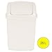 MSV Plastic Waste Bin with Swing Cover, Silver, 26 Litre