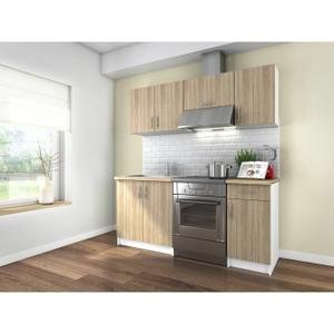 Générique Meuble de cuisine AUCUNE Obi cuisine complete l 180 cm - decor chene sonoma