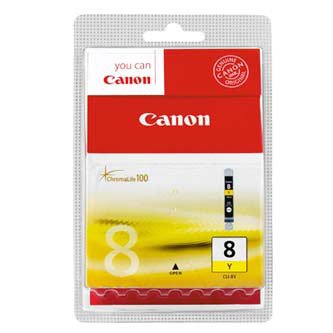 Canon - CLI-8Y - Jaune - original - r  servoir d encre - pour PIXMA iP3500  iP4500  iP5300  MP510  MP520  MP610  MP960  MP970  MX700  MX850  Pro9000