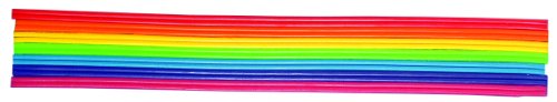 Rayher Hobby 3107800 Wachs-Zierstreifen Regenbogen, 2 mm, 23 cm, SB-Beutel 14 Stück