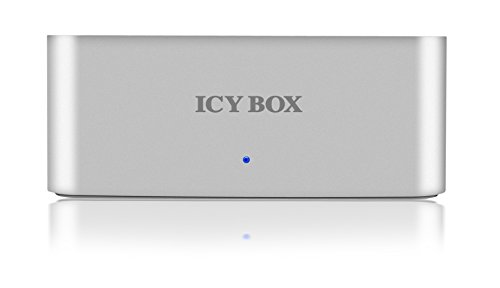 Icy Box IB-111StU3-Wh 1-fach Dockingstation für 2,5″ (6,35 cm) oder 3,5″ (8,9 cm) SATA HDD/SSD mit USB 3.0 Anschluss (silber/weiß) - 4