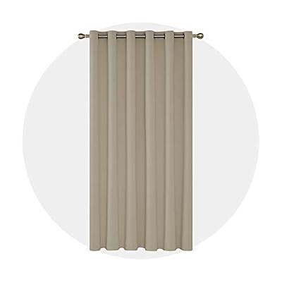 Deconovo Rideau Occultant Grande Hauteur Chambre Thermique Isolant a Oeillet Anti Froid 200x290cm Beige Foncé