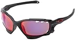 Oakley Racing Jacket Sunglasses, Men, Sonnenbrille Racing Jacket, Matte Black Ink/Oo Red Iridium Polarized/Black Iridium