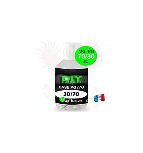 Base neutre - 1 L - PG/VG - 30/70 - DIY E LIQUIDE - Vapfusion - Sans nicotine ni tabac