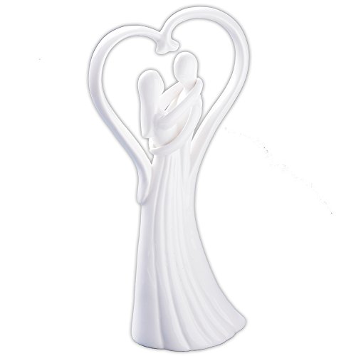 Cake Company moderne Hochzeit-Figur Braut-Paar: "Always" | ca. 22,5 cm aus hochwertigem Porzellan | nicht essbare Kuchen-Deko für individuelle Hochzeit-Deko | eleganter Tortenaufsatz für Hochzeit