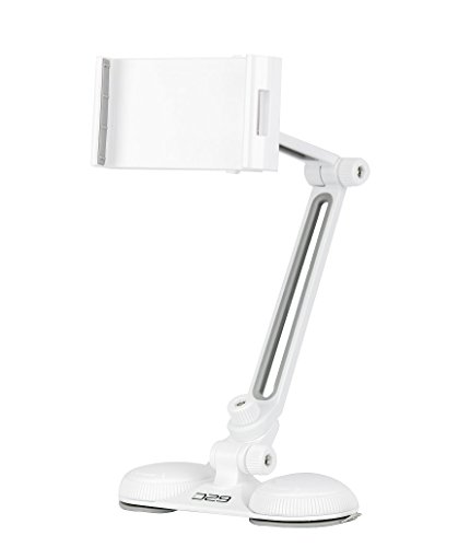 Tablet Stand by D29Tech Kitchen Mount - 360 Office Desk Stand - (White/Grey)