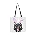 Produktbild Fernglas Französisch Bulldog Dog Easter Bunny Canvas Tote Handtasche Umhängetasche Crossbody Taschen Geldbörsen Für Männer Und Frauen Einkaufstasche