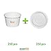 Produktbild 8OZ weiß Takeaway Papier Suppe Behälter mit Kunststoff belüftet Deckel - Heavy Duty Einweg und biologisch abbaubar und umweltfreundlich mikrowellengeeignet Suppentassen mit Deckel, 250