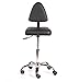 Urbanity Milan Hairdressing Beauty Nail Technician Salon Chair Stool Black