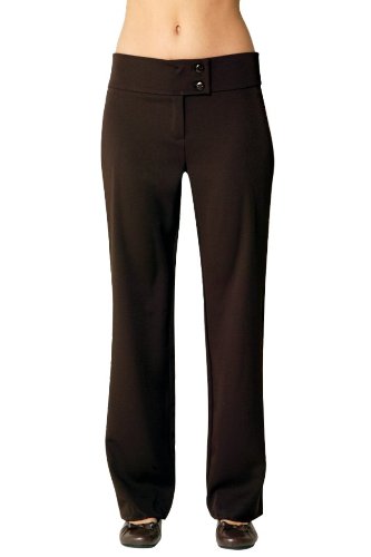 Fusion Unhemmed Trousers Chocolate Size 10