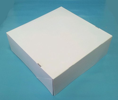 50 Tortenkartons Kuchenkartons Cakeboxen Transportkartons für Kuchen, Torten und Gebäck, weiß, einteilig, 32x32x11cm