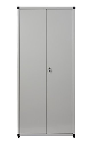 XXL Metallschrank in Hellgrau mit 4 höhenverstellbaren Böden. Außenmaß 80 x 44 x 180 cm. Solide Konstruktion, TÜV geprüft. - 4