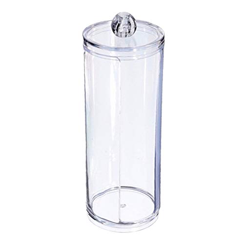 Daorier Acrylique Boite à Coton Tiges Holder Box Boîte de Rangement Boîte de Rangement Maquillage Cosmétique pour Tous Vos Cosmétiques Style Artistique Transparent