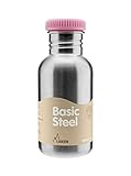 No térmica Laken Botella de Acero Inoxidable 0,5L Tapón Rosa