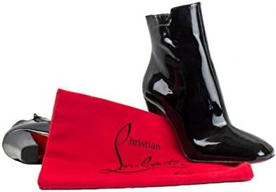 Christian Louboutin Black Bootie In Varnished Leather EU 39.5/UK 6.5