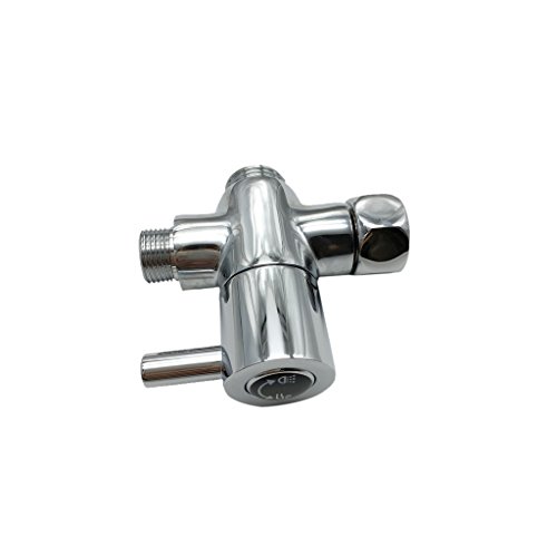 Gazechimp 3 Wege Umsteller Umstellventil Dusche Mische Ventil Armatur G3/8 “ G1/2“ ,Messing T-Typ Wasserhahn - 3