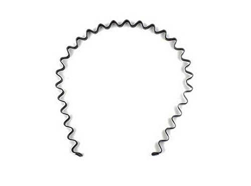 EOZY 5 Stück Haarreifen Stirnband Schwarz UNISEX Sport Aus Metall für Fussball Laufsport