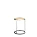 Produktbild Gradel Beistelltisch Nico, Gestell schwarz, Platte Eiche Bianco, 39x51x39