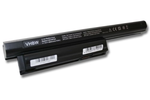 vhbw Li-Ion Akku 6600mAh (11.1V) schwarz für Notebook, Laptop Sony Vaio SVE1512P1EB, SVE1512S, SVE1512SAC, SVE1512W1EB wie VGP-BPL26, VGP-BPS26.