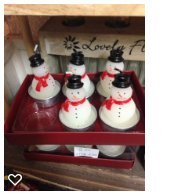 Preisvergleich Produktbild Teelichter Weihnachten "Schneemann" - 6 Stück