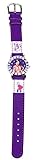 Disney Mädchen-Armbanduhr Violetta Analoguhr mit Lederarmband Analog Quarz Kunstleder 117014