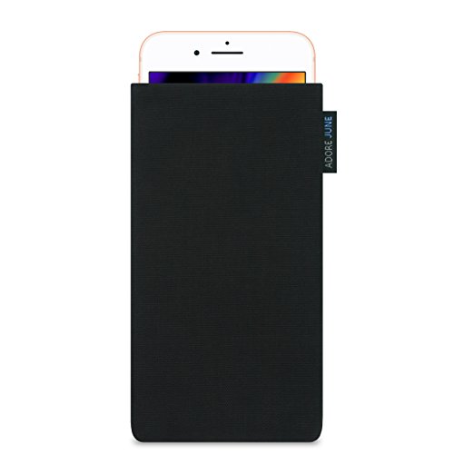 Adore June Custodia iPhone 8 Plus, [Serie Classic] Materiale Resistente [L`Originale Cordura] Display di Pulizia Effetto Case Cover Apple iPhone 8 Plus Nero