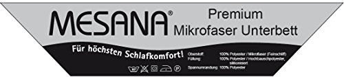 MESANA Premium Matratzen-Schoner | Größe: 140×200 cm, Höhe: 27cm | weiß aus Soft Touch Microfaser | 100% Polyester | Matratzen-Auflage auch für Ihr Boxspring-Bett und Wasserbett | Unter-Bett - 3