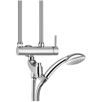 Yolispa Badewannenarmatur Mit Handbrause – Massives Messing, 3 Sprühmodi, Wandmontage