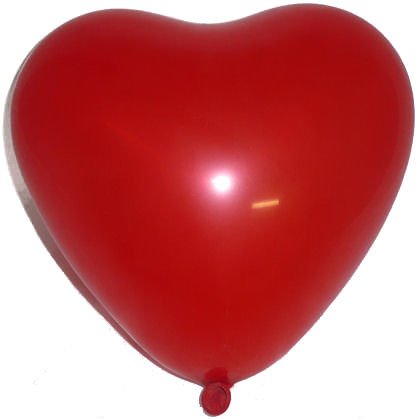 50 Stück LOLLIPOP® Latex-Herzballon, je 25 x rot + je 25 x weiß, ca. 25 cm Ø, ca. 60 cm Umfang - 3
