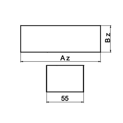 200 x 90 mm Flachkanalverbinder - 2