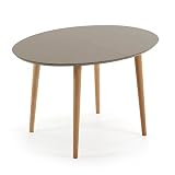  Kave Home Mesa Extensible Oqui Oval 120 (200) x 90 cm marrón