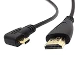 Micro HDMI abgewinkelt 90 Grad Kabel, High-Speed Micro HDMI zu HDMI Kabel.