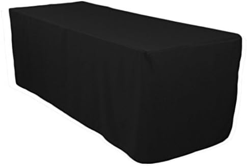 Revelae 8 Foot Black Fitted Tablecloth by Revelae