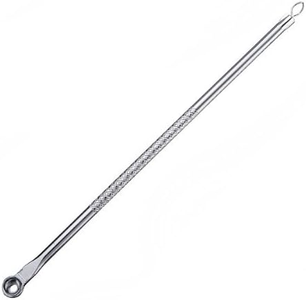 JinZhiCheng Durable Double Head Stainless Blackhead Comedone Acne Remover Tool (Silver)