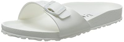 Birkenstock Madrid, Mules femme, Blanc, 39 EU (5.5 UK) (étroit)