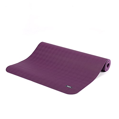 Natur-Kautschuk Yogamatte ECO PRO XL, extra-lang, violett/lila, extrem rutschfest, 4mm, 100% Naturmaterial, Ökotex 100, Naturkautschuk ohne Zusätze, 200 x 60cm - 3