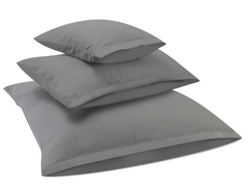 Doppelpack zum Sparpreis – Baumwoll-Kissenbezüge – Wohndekoration in schlichtem Design – 8 modernen Uni-Farben und 3 Größen, 40 x 40 cm, grau - 8