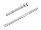 Uyoung Damen Leder 8 mm Wei? Uhrenarmband LS018b0808-10