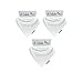 Dribble Ons Bandana Bib - White - ** 3 PACK ** (Gift Wrap Available)