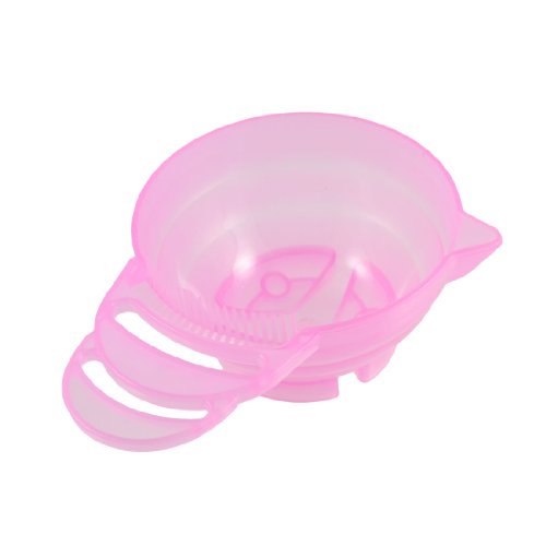Sourcingmap Hard Plastic Handle Spout Hair Dye Colour Salon Bowl, Pink