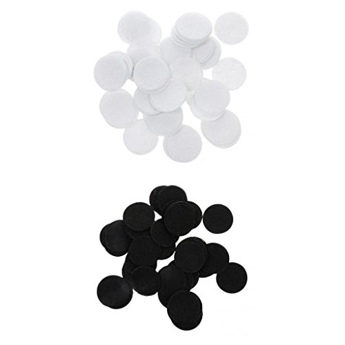 100x 40mm Gepolsterte Runde Form Handwerk Filz Stoff Polyester handmade Filzstoff Bastelfilz DIY Stoff Sewing – Weiß, Durchmesser 40mm - 3