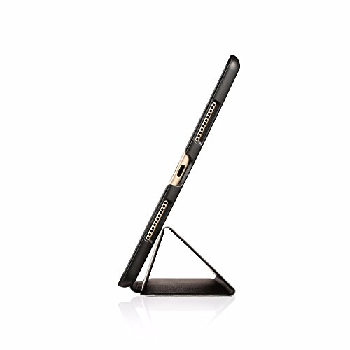 iPad Pro 9.7 Hülle, EasyAcc Ultra-Slim Premium Kunstleder für iPad Pro 9.7 2016 Smart Case Schutzhülle mit klappbarem Standfuß und automatischer Sleep/Wake Up Funktion für (Modellnummer A1673 A1674 A1675) – Schwarz, Ultra Dünn - 6